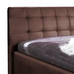 Bed Aline kunstleer - Bruin - 140 x 200cm - Zonder matras