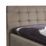 Bed Aline kunstleer - Modder - 180 x 200cm - Bonell-binnenveringmatras