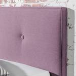 Gestoffeerd bed Alnarp structuurstof Mauve - 140 x 200cm - Met lattenbodem