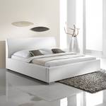 Gestoffeerd bed Alto Comfort zwart kunstleer/wit - Wit - 160 x 200cm