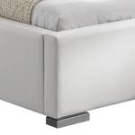 Cadre de lit matelassé Alto Confort Revêtement en cuir synthétique - Blanc - 200 x 200cm