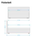 Polsterbett Alto Comfort Kunstleder Kunstleder Schwarz/Weiß - Weiß - 200 x 200cm
