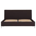 Lit rembourré Aralia I Cuir véritable - Cuir Arik : Couleur expresso - 160 x 200cm - Pas de tiroir de lit - Forme en T