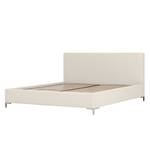 Gestoffeerd bed Aralia I geweven stof - Stof Naya: Grijs-Beige - 140 x 200cm - 1 opbergruimte - T-vorm