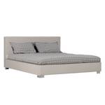 Gestoffeerd bed Aralia I geweven stof - Stof Naya: Grijs-Beige - 180 x 200cm - Geen opbergruimte - Cilinder