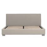 Gestoffeerd bed Aralia I geweven stof - Stof Naya: Grijs-Beige - 180 x 200cm - Geen opbergruimte - T-vorm