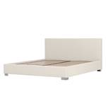 Gestoffeerd bed Aralia I geweven stof - Stof Naya: Grijs-Beige - 180 x 200cm - 1 opbergruimte - Cilinder