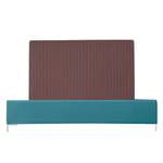 Gestoffeerd bed Aralia II geweven stof - Stof Naya: Turquoise - 160 x 200cm - 1 opbergruimte - T-vorm