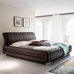 Gestoffeerd bed Bolzano bruin kunstleer - Bruin - 180 x 200cm