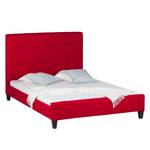 Gestoffeerd bed Bornstedt geweven stof - Rood - 140 x 200cm