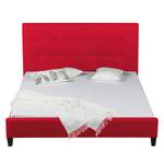 Gestoffeerd bed Bornstedt geweven stof - Rood - 180 x 200cm