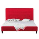 Gestoffeerd bed Bornstedt geweven stof - Rood - 180 x 200cm