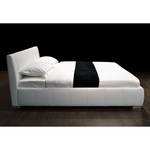 Gestoffeerd bed Buford wit kunstleer - 140 x 200cm