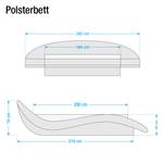 Polsterbett Butterfly (inkl. Beleuchtung) - Kunstleder - Weiß - 160 x 200cm - Mit Lattenrost & Matratze