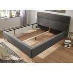 Gestoffeerd bed Caliento geweven stof - Steengrijs - 140 x 200cm