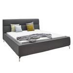 Gestoffeerd bed Caliento geweven stof - Donkergrijs - 160 x 200cm