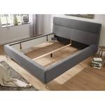 Gestoffeerd bed Caliento geweven stof - Donkergrijs - 180 x 200cm