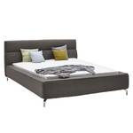 Gestoffeerd bed Caliento geweven stof - Donkergrijs - 140 x 200cm