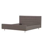 Gestoffeerd bed Chelsea Stof Valona: Beige - 140 x 200cm