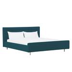 Gestoffeerd bed Chelsea Stof Valona: Petrolblauw - 140 x 200cm