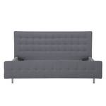 Gestoffeerd bed Chelsea Stof Valona: Zilverkleurig - 140 x 200cm