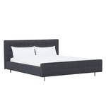 Gestoffeerd bed Chelsea Stof Valona: Grijs - 90 x 200cm