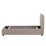 Gestoffeerd bed Chiara Stof Valona: Beige - 140 x 200cm - Geen opbergruimte