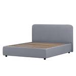 Gestoffeerd bed Chiara Stof Valona: Zilverkleurig - 160 x 200cm - 1 opbergruimte