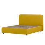 Gestoffeerd bed Chiara Stof Valona: Mosterdgeel - 90 x 200cm - 1 opbergruimte