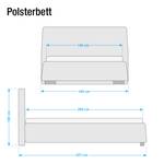 Polsterbett Classic Button Kunstleder NTLO: 8 driftwood - 140 x 200cm - H2