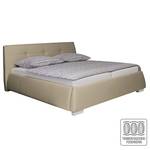 Gestoffeerd bed Classic Button kunstleer - Kunstleer NTLO: 8 driftwood - 140 x 200cm - H3 medium