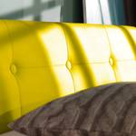 Gestoffeerd bed Classic Button kunstleer - Kunstleer NTLO: 5 yellow clay - 140 x 200cm - H3 medium