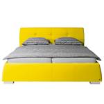 Gestoffeerd bed Classic Button kunstleer - Kunstleer NTLO: 5 yellow clay - 140 x 200cm - Zonder matras