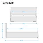 Polsterbett Classic Button Kunstleder - Kunstleder NTLO: 6 oil - 160 x 200cm - H2