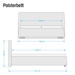 Gestoffeerd bed Classic Button kunstleer - Kunstleer NTLO: 1 snow - 160 x 200cm - H2 zacht