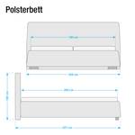 Polsterbett Classic Button Kunstleder NTLO: 8 driftwood - 180 x 200cm - H2