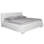 Gestoffeerd bed Classic Button kunstleer - Kunstleer NTLO: 1 snow - 180 x 200cm - H3 medium