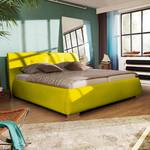 Letto imbottito Classic Button Similpelle - Similpelle NTLO: 5 yellow clay - 180 x 200cm - Senza materasso