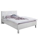 Gestoffeerd bed Cristallo kunstleer - Wit - 140 x 200cm