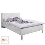 Gestoffeerd bed Cristallo kunstleer - Wit - 140 x 200cm