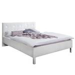 Gestoffeerd bed Cristallo kunstleer - Wit - 160 x 200cm