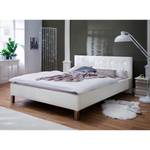 Gestoffeerd bed Cristallo kunstleer - Wit - 180 x 200cm