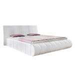 Gestoffeerd bed Elisse (incl. bedlades) kunstleer wit - 160 x 200cm