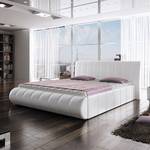 Gestoffeerd bed Elisse (incl. bedlades) kunstleer wit - 160 x 200cm