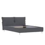 Gestoffeerd bed Fanna Stof Pamea: Antraciet - 140 x 200cm - Roestvrij staal