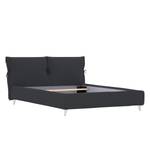 Gestoffeerd bed Fanna Stof Linea: Antraciet - 140 x 200cm - Roestvrij staal