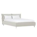 Gestoffeerd bed Fanna Stof Linea: Beige - 140 x 200cm - Roestvrij staal