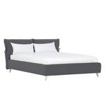 Gestoffeerd bed Fanna Stof Pamea: Antraciet - 160 x 200cm - Roestvrij staal