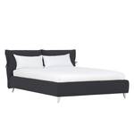 Gestoffeerd bed Fanna Stof Linea: Antraciet - 160 x 200cm - Roestvrij staal