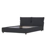 Gestoffeerd bed Fanna Stof Linea: Antraciet - 160 x 200cm - Wenge